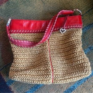 Darling Brighton bag trimmed in red patent leather with silver hardware